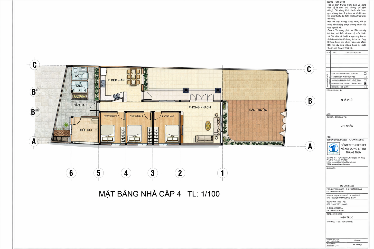 Thiết Kế Nhà Cấp 4 Giá Rẻ Tphcm