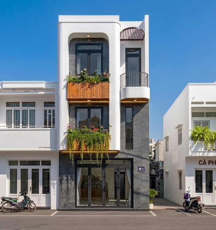 Thiết kế nhà phố 2 tầng giá rẻ quận bình tân tphcm