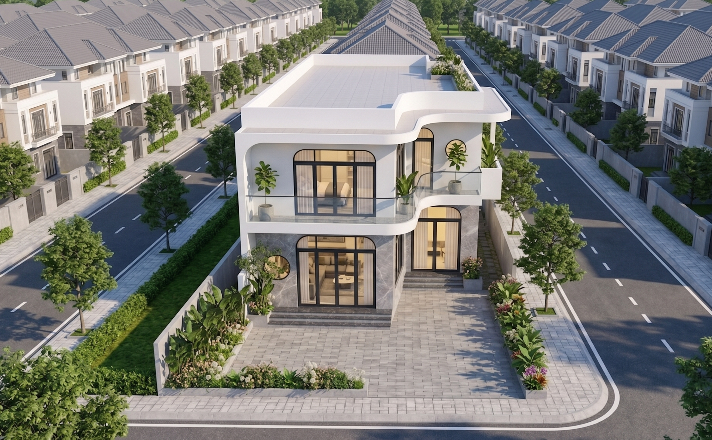 Nhà phố 2 tầng hiện đại năm 2026 